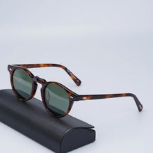 Load image into Gallery viewer, Gregory Peck Sunglasses Women  Acetate Retro Round Polarized Vintage Driving Glasses Shades for Women Grey Lens Sun Glasses