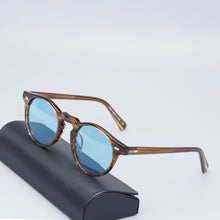 Load image into Gallery viewer, Gregory Peck Sunglasses Women  Acetate Retro Round Polarized Vintage Driving Glasses Shades for Women Grey Lens Sun Glasses