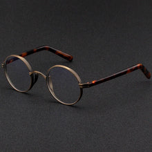 Carica l'immagine nel visualizzatore di Gallery, Vintage Acetate Glasses Frame Men Round Myopia Optical Prescription Titanium Eyeglasses Frame Women Korean Luxury Small Eyewear