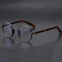 Carica l'immagine nel visualizzatore di Gallery, Vintage Acetate Glasses Frame Men Round Myopia Optical Prescription Titanium Eyeglasses Frame Women Korean Luxury Small Eyewear