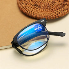 Load image into Gallery viewer, seemfly Bendable Design Reading Glasses Men Folding Square Presbyopia Frame Eyewear With Original Box Portable Goggle +1.5 +2.0