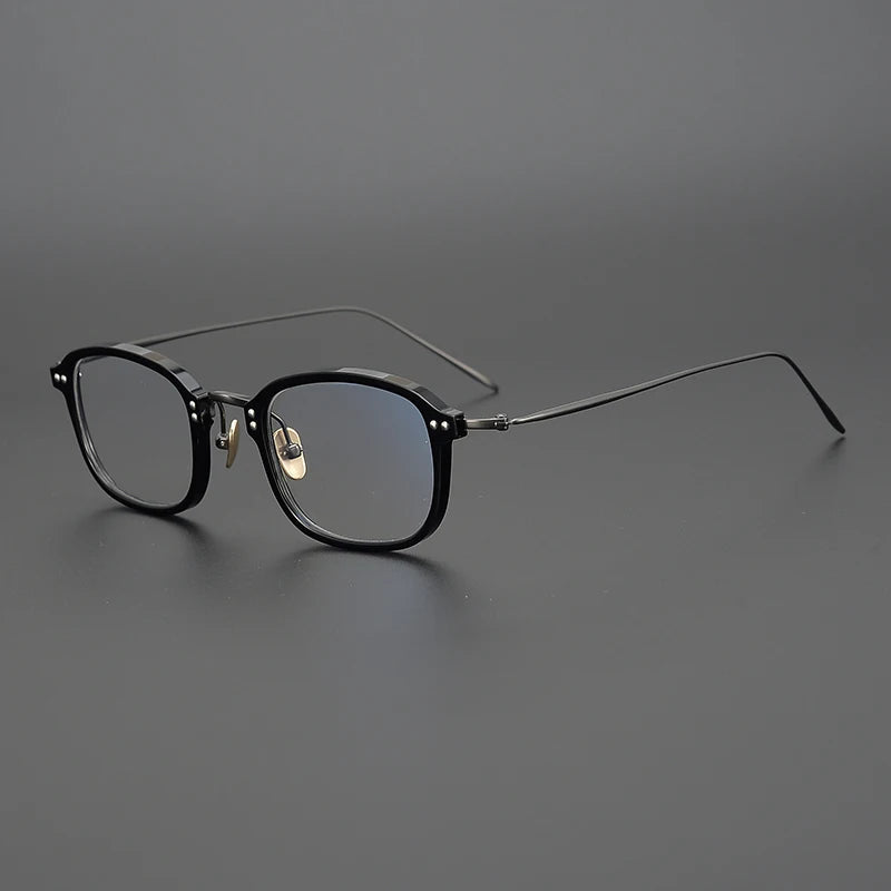Vintage Acetate Small Glasses Frame Women Men Square Titanium Prescription Optical Myopia Eyeglasses Frame Luxury Brand Eyewear