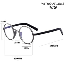 Carica l'immagine nel visualizzatore di Gallery, Vintage Acetate Glasses Frame Men Round Myopia Optical Prescription Titanium Eyeglasses Frame Women Korean Luxury Small Eyewear