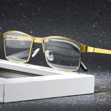 Load image into Gallery viewer, seemfly High Quality Men Business Reading Glasses Titanium alloy Vintage Anti Blue HD Computer Goggles For Men +1.0 +1.5 +2.5