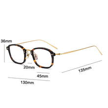 Load image into Gallery viewer, Vintage Acetate Small Glasses Frame Women Men Square Titanium Prescription Optical Myopia Eyeglasses Frame Luxury Brand Eyewear