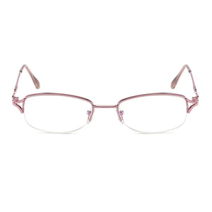 seemfly Anti-blue light Half Frame Women Classic Reading Glasses Elegant Light Pink Far sighted Eyewear For Female +1.0 to +4.0