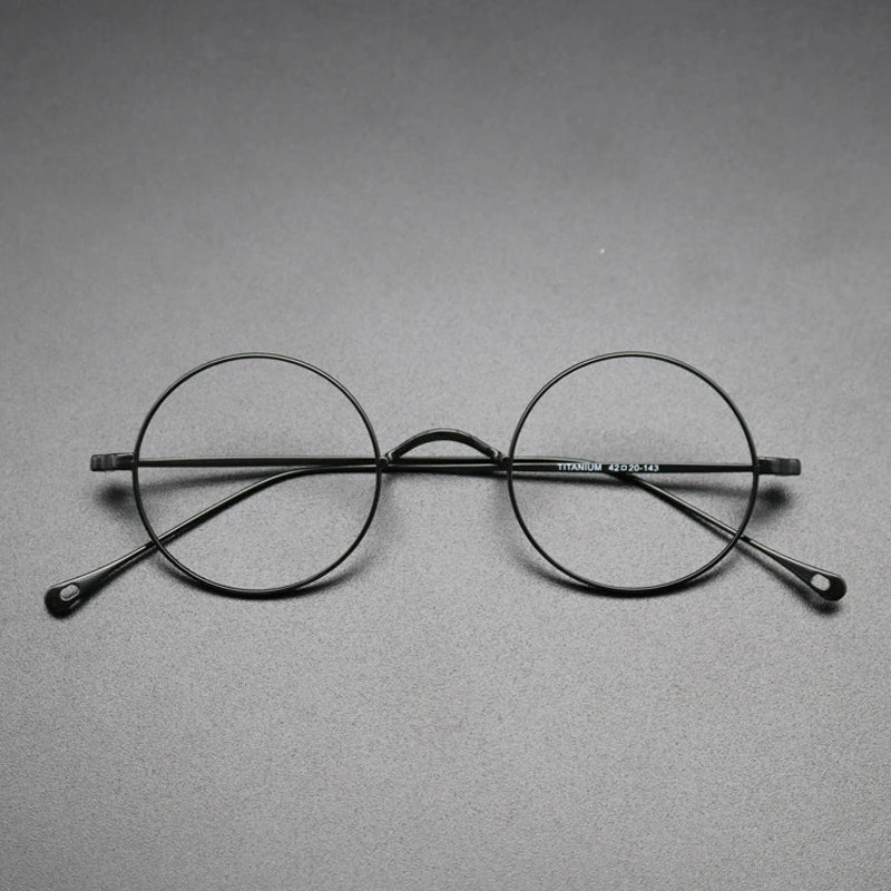 Vintage Pure Titanium Eyeglasses Frame Men Small Round Myopia Prescription Optical Glasses Frame Women Retro Luxury Eyewear