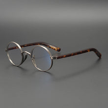 Carica l'immagine nel visualizzatore di Gallery, Vintage Acetate Glasses Frame Men Round Myopia Optical Prescription Titanium Eyeglasses Frame Women Korean Luxury Small Eyewear