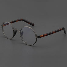 Carica l'immagine nel visualizzatore di Gallery, Vintage Acetate Glasses Frame Men Round Myopia Optical Prescription Titanium Eyeglasses Frame Women Korean Luxury Small Eyewear