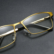 Load image into Gallery viewer, seemfly High Quality Men Business Reading Glasses Titanium alloy Vintage Anti Blue HD Computer Goggles For Men +1.0 +1.5 +2.5