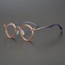 Load image into Gallery viewer, Vintage Round Acetate Titanium Glasses Frame Men Retro Ultra Light Handmade Eyeglasses Frame Women Designer Luxury Brand Eyewear