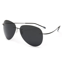 Load image into Gallery viewer, HBK 2019 Ultralight Square Titanium Polarized Sunglasses Rimless Driving Pilot Sun Glasses Oculos De Sol UV400 Gift PM0074