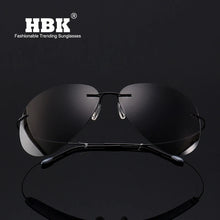 Load image into Gallery viewer, HBK 2019 Ultralight Square Titanium Polarized Sunglasses Rimless Driving Pilot Sun Glasses Oculos De Sol UV400 Gift PM0074