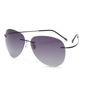 HBK 2019 Ultralight Square Titanium Polarized Sunglasses Rimless Driving Pilot Sun Glasses Oculos De Sol UV400 Gift PM0074