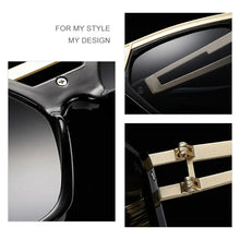 Load image into Gallery viewer, HBK Classic Square Sunglasses Men Retro Style Gradient lens Sun Glasses Male Vintage Driving Oculos De Sol UV400