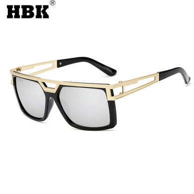HBK Classic Square Sunglasses Men Retro Style Gradient lens Sun Glasses Male Vintage Driving Oculos De Sol UV400