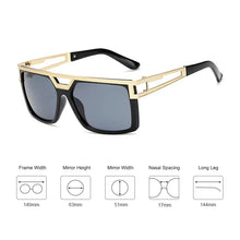 Load image into Gallery viewer, HBK Classic Square Sunglasses Men Retro Style Gradient lens Sun Glasses Male Vintage Driving Oculos De Sol UV400