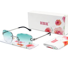 Load image into Gallery viewer, HBK Frameless Metal Sunglasses Men Wave Cutting Sun Glasses for Women Travel Shopping Shades Eyeglass UV400 Summer Style