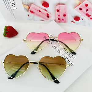 HBK Love Heart Shaped Sunglasses Women Men Small Red Sun Glasses Ladies Sexy Sweet Candy Brand Design Mirror Eyewear UV400