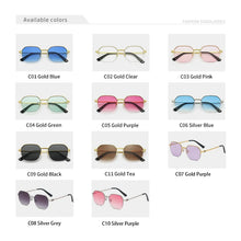 Carica l&#39;immagine nel visualizzatore di Gallery, HBK Metal Luxury Square Women&#39;s Sunglasses Men New Brand Designer Semi-Rimless Glasses 2022 Ladies High Quality Eyewear