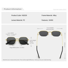 Carica l&#39;immagine nel visualizzatore di Gallery, HBK Metal Luxury Square Women&#39;s Sunglasses Men New Brand Designer Semi-Rimless Glasses 2022 Ladies High Quality Eyewear