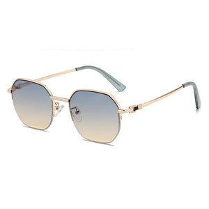 HBK Metal Luxury Square Women's Sunglasses Men New Brand Designer Semi-Rimless Glasses 2022 Ladies High Quality Eyewear