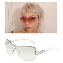 Carica l&#39;immagine nel visualizzatore di Gallery, HBK New Diamond Exquisite Y2k Sunglasses Luxury Sexy Women Square Rimless Sun Glasses Clear Goggle Outdoor Style Lady
