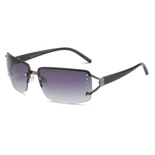 Carica l&#39;immagine nel visualizzatore di Gallery, HBK New Diamond Exquisite Y2k Sunglasses Luxury Sexy Women Square Rimless Sun Glasses Clear Goggle Outdoor Style Lady
