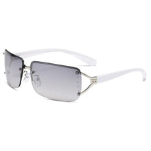 Carica l&#39;immagine nel visualizzatore di Gallery, HBK New Diamond Exquisite Y2k Sunglasses Luxury Sexy Women Square Rimless Sun Glasses Clear Goggle Outdoor Style Lady