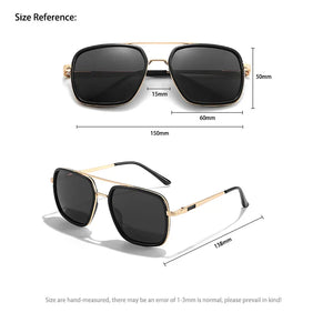 HBK New Pilot Polarized Glasses Men's Metal Big Frame Glasses Outdoor Vacation Party Leisure Shopping Gifts Oculos De Sol