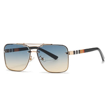 Load image into Gallery viewer, HBK Punk Rimless Sunglasses Men   Brand Steampunk Oval Frameless Sun Glasses for Male Metal Frame Stripe Legs Shade Eyewear