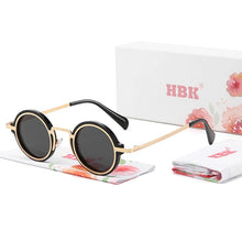 Load image into Gallery viewer, HBK Retro Round Polarized Sunglasses Personalized Punk Men Sun Glasses Shopping Party Fishing Preferred Eyewear Gift 2024