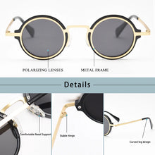 Load image into Gallery viewer, HBK Retro Round Polarized Sunglasses Personalized Punk Men Sun Glasses Shopping Party Fishing Preferred Eyewear Gift 2024