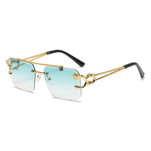 Load image into Gallery viewer, HBK Retro Wooden Square Sunglasses Man Personalized Design Golden Lion Decorative Sunglasses Female Business Party Glasses UV400
