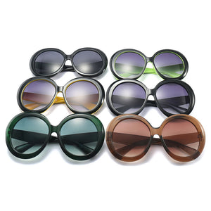 HBK Unisex Big Round Sunglasses Luxury Retro Oversized Shade for Women Men Brand Designer Good Quality Green Black UV400 Oculos