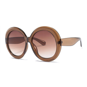 HBK Unisex Big Round Sunglasses Luxury Retro Oversized Shade for Women Men Brand Designer Good Quality Green Black UV400 Oculos