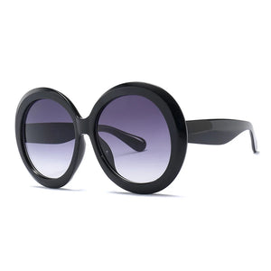 HBK Unisex Big Round Sunglasses Luxury Retro Oversized Shade for Women Men Brand Designer Good Quality Green Black UV400 Oculos