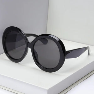 HBK Unisex Big Round Sunglasses Luxury Retro Oversized Shade for Women Men Brand Designer Good Quality Green Black UV400 Oculos