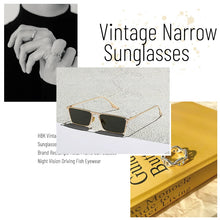 Load image into Gallery viewer, HBK Vintage Small Men&#39;s Sunglasses Rectangle Metal Hip Pop Women Sun Glasses Luxury Steampunk Square Sun Glasses Classic Oculos