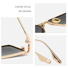 Load image into Gallery viewer, HBK Vintage Small Men&#39;s Sunglasses Rectangle Metal Hip Pop Women Sun Glasses Luxury Steampunk Square Sun Glasses Classic Oculos