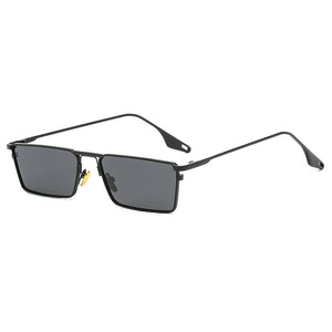 HBK Vintage Small Men's Sunglasses Rectangle Metal Hip Pop Women Sun Glasses Luxury Steampunk Square Sun Glasses Classic Oculos