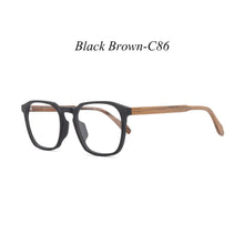 Load image into Gallery viewer, HDCRAFTER Glasses Frame Men Women Wood Vintage Square Myopia Prescription Eyeglasses Frames 2020 Retro Optical Frame Eyewear