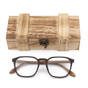 HDCRAFTER Glasses Frame Men Women Wood Vintage Square Myopia Prescription Eyeglasses Frames 2020 Retro Optical Frame Eyewear