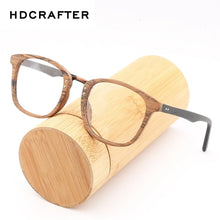 Load image into Gallery viewer, HDCRAFTER Glasses Frames Wooden Men and Women Vintage Glasses with Clear Lens Wood Glasses Frame