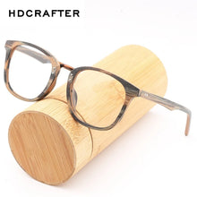 Load image into Gallery viewer, HDCRAFTER Glasses Frames Wooden Men and Women Vintage Glasses with Clear Lens Wood Glasses Frame