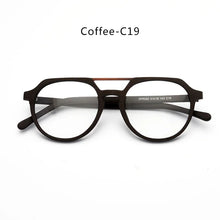 Load image into Gallery viewer, HDCRAFTER  Retro Glasses Frame Wooden Men Optical Myopia Eyewear Frame Prescription Eyeglasses Lenses Double Bridge