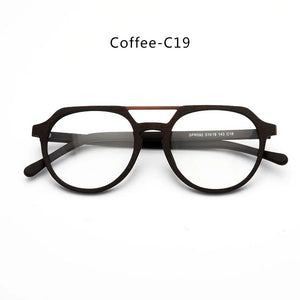 HDCRAFTER  Retro Glasses Frame Wooden Men Optical Myopia Eyewear Frame Prescription Eyeglasses Lenses Double Bridge