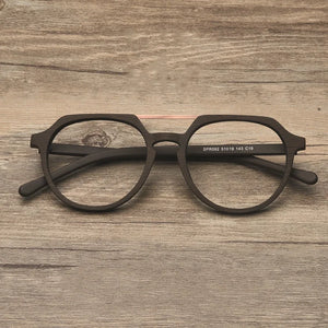 HDCRAFTER  Retro Glasses Frame Wooden Men Optical Myopia Eyewear Frame Prescription Eyeglasses Lenses Double Bridge