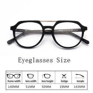 HDCRAFTER  Retro Glasses Frame Wooden Men Optical Myopia Eyewear Frame Prescription Eyeglasses Lenses Double Bridge