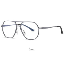 Load image into Gallery viewer, HDCRAFTER Men Metal Prescription Glasses Frrame Square Anti Blue Rays Eyeglasses Oversized Eyewear Myopia Presbyopia Glasses